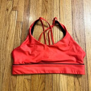 Zyia Active Sports Bra Womens XL Red Sweetheart Metallic